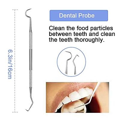 5 Pcs Dental Tools for Plaque Remover Teeth Cleaning Kit Stainless Steel  Hygiene Dentist Oral Care Kit with Storage Bag for Personal & Pet Care