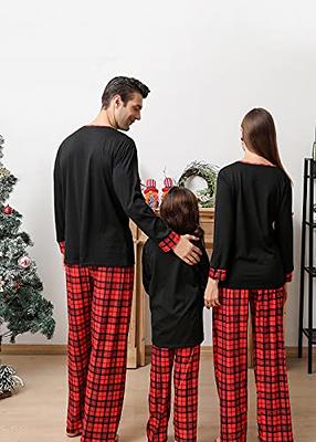 Christmas Pajamas Matching Sets for Family Women Couples Dog Cat Sleepwear  Hoodies Reindeer Onesies Black Santa Pjs 