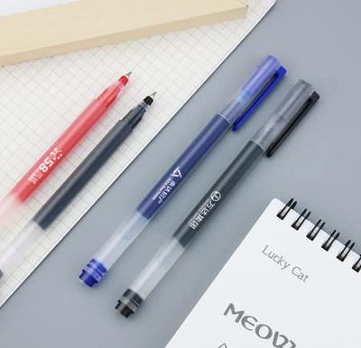  MUJI Gel Ink Ballpoint Pens 0.38mm Set of 9 Pack (5 Black 2  Blue 2 Red) : Office Products