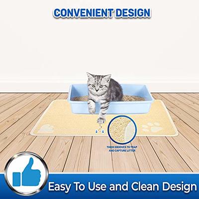 Cat Litter Mat Extra Large  Washable & Waterproof In Gray Color - Smiling  Paws Pets