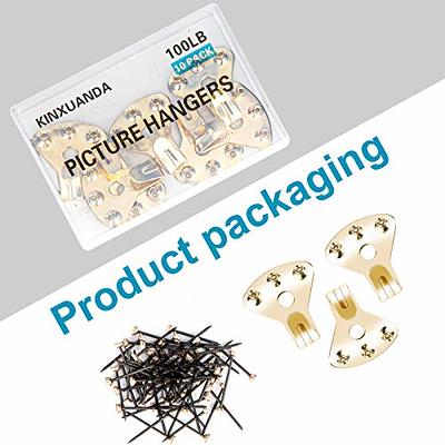 10Pcs Heavy Duty Picture Hangers with Nails, Kinxuanda Professional Picture  Hanging Hooks Support up to 100lbs, Premium Hanging Hardware for Clock,  Mirror, House Decoration - Yahoo Shopping