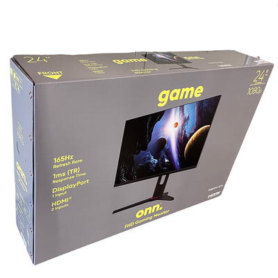 onn. 49 Curved Dual FHD (3840 x 1080p) 144Hz 1ms Gaming Monitor with  Cables, Black, New 