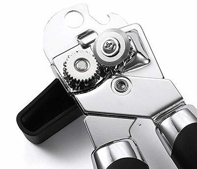 Can Opener Manual with Magnet and Sharp Blade Smooth Edge, Handheld Openers  with Big Effort-Saving Knob, Can Opener with Multifunctional Bottles