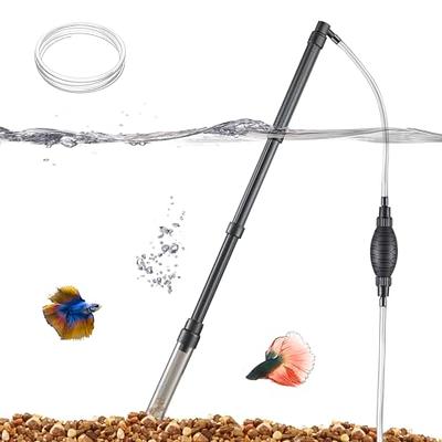 fishkeeper Aquarium Siphon Vacuum Cleaner, 256GPH/80GPH Quick Fish