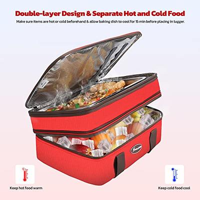 Insulated Casserole Carrier, Thermal Lunch Container for Hot Food