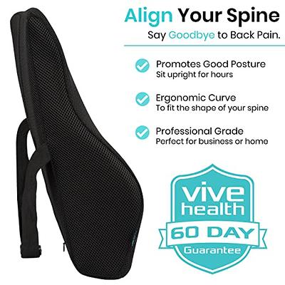 Lumbar Pillow Roll - Lower Back Support for Chair + Car - Vive Health