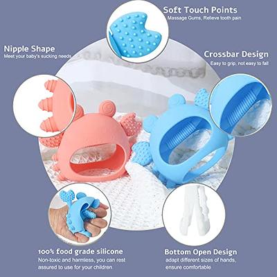 ME.FAN Baby Teething Toys 2 Pack Silicone Baby Teether Toy for