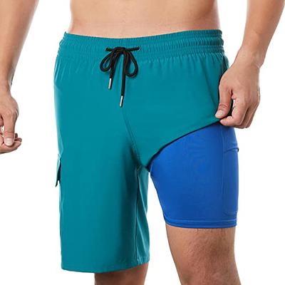 Aueyan Palm Tree Swim Trunks Men 5 Inch Compression Liner Swim Shorts with  Pockets Men's Swimwear Short Bathing Suit Blue Swimsuit for Men Teens Young  Man 5inch Tropical Swimming Trunks,Navy L 