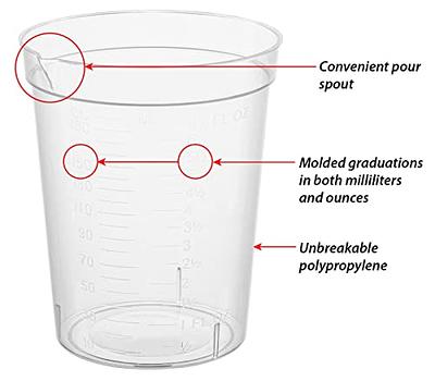 Mini Measure 1 Oz - 30ML Shot Glass - Graduations Tsp - Tbsp - Oz -  Milliliters