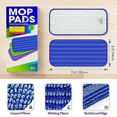 3 Pack Reusable Mop Cloth Soft Washable Effective Mop Rectangle