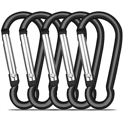 STURME 2 Aluminum D Ring Carabiners Clip D Shape Spring Loaded Gate Small  Keychain Carabiner Clip Set Outdoor Camping Mini Lock Snap Hooks Spring