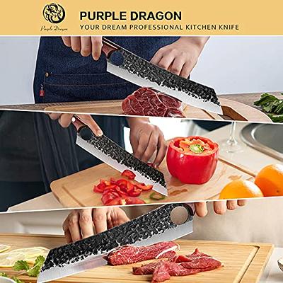 XYJ 7 Inch Full Tang Large Chopping Knife 2.5mm Thick Stainless Steel Chef  Vegetable Meat Chopping Knives With Wood Handle