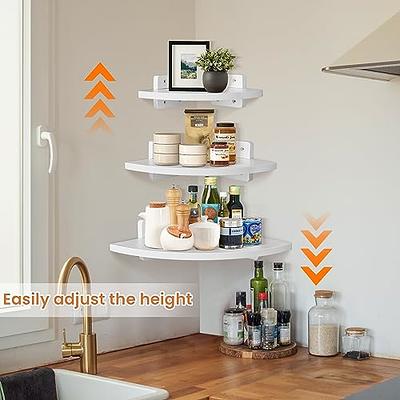 2PCS Rustic Wooden Floating Shelves Wall Storage Shelf Kitchen