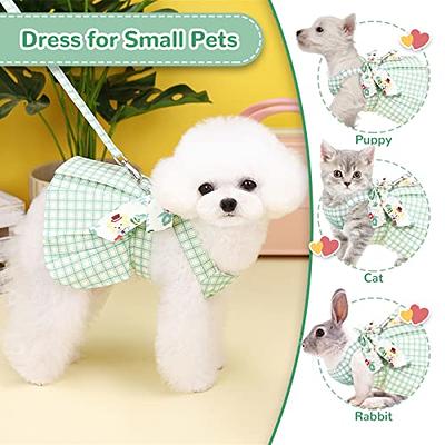  PAIDEFUL Dog Outfits for Small Dogs Boy Girls Summer Shirts  with Plaid Pants Jumpsuits One Piece Apparel for Cats Puppies Chihuahua  Clothes Adorable Overalls for Medium Pets 4 Legs Spring 