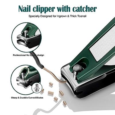 Harperton Nail Clipper - Stainless Steel, Fingernail and Toenail Clipper  Cutters for for Thick Nails or Ingrown Nails, Nails Cutter for Men and Women