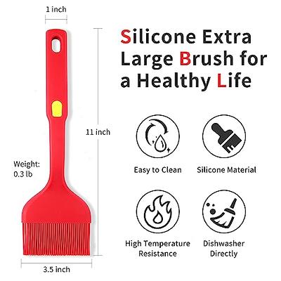 ESSBES Extra Large Silicone Pastry Brush - Heat Resistant Extra Wide  Basting Brush - Dishwasher Safe Oil Brush for Cooking, Baking, Grilling