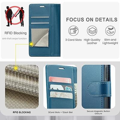 FYY Designed for iPhone 14 Pro 6.1 Case, [Compatible with MagSafe Charging] 2-in-1 Magnetic Detachable Wallet Phone Case with Card Holder Protective