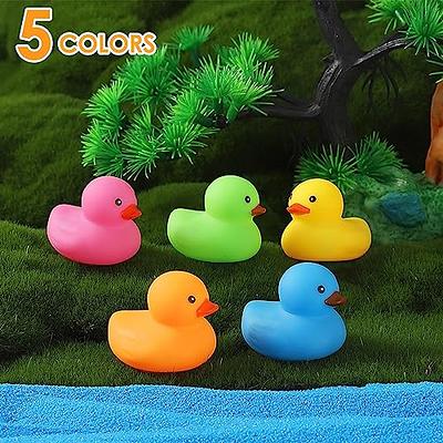 Glitter Rubber Duck Toy Rubber Toy Assortment Rubber Ducks Colorful Glitter Mini  Ducks Float Bath Toy for Shower Birthday Gifts Stuffers Summer Beach and  Pool Activi 