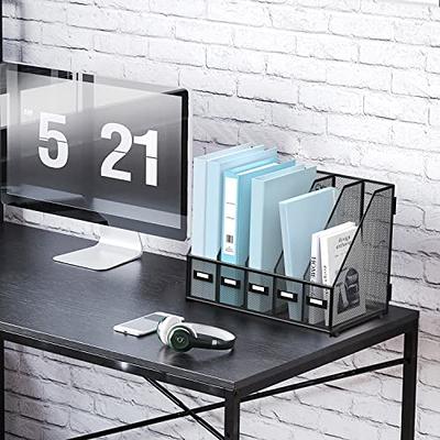 Harloon 24 Pcs Plastic Magazine File Holder Desk Storage Folder