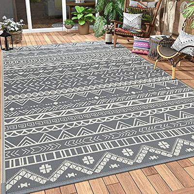 Waterproof Outdoor Camping Rug - Reversible, Black and White