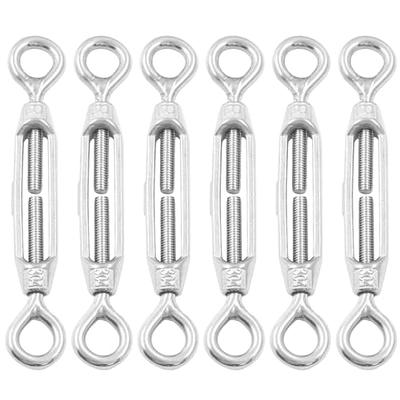 Muzata 5Pack M5 Black Hook and Eye Turnbuckle Heavy Duty for Cable