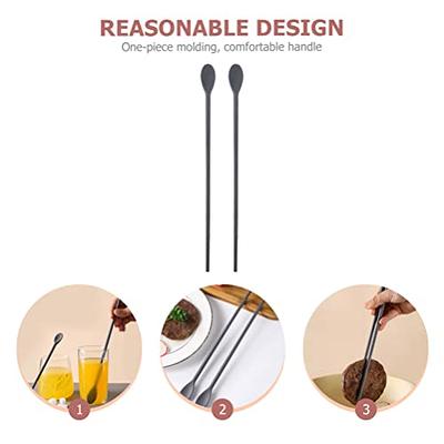 Hemoton Stainless Steel Stirrer Cocktail Wine Stirring Rod Bar Stirrer Spoon Stir Sticks Stirring Spoon