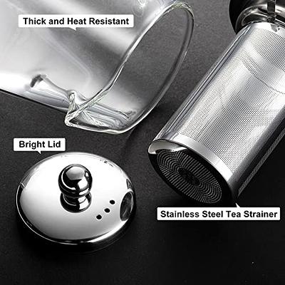 PARACITY Glass Teapot Stovetop 18.6 OZ with, Borosilicate Clear