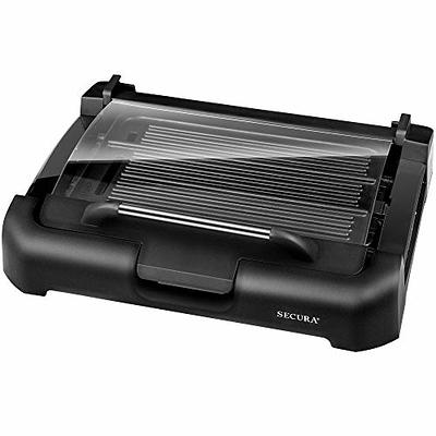  Smokeless Indoor Grill, Techwood 1500W Electric Grill Portable  Korean Grill Non-Stick Grill Plates with Temperature Control, Removable  Drip Tray, Tempered Glass Lid, Dishwasher-Safe: Home & Kitchen