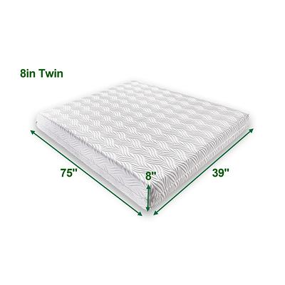 6 Gel Memory Foam Mattress With Antimicrobial Fabric Cover - Twin