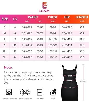 Eleady Dress with Built in Shapewear Black Square Neck Body Shaper for  Women Tummy Control Spaghetti Strap Bodycon Mini Dresses - Medium - Yahoo  Shopping