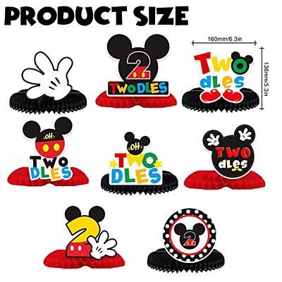 Mickey Birthday Party Decorations 6 Mickey Mouse Honeycomb Balls Red Black  NEW