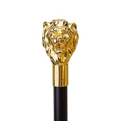 Gold Lion Head with Mustache Fashion Walking Stick Decorative Cospaly  Vintage Party Fashionable Walking Cane Crosier 93cm - Yahoo Shopping