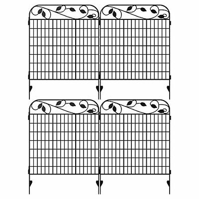 AMAGABELI GARDEN & HOME 4 Pack Metal Garden Fence Border 36”(L