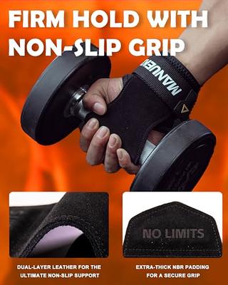  MANUEKLEAR Lifting Wrist Wraps Weight Lifting Gloves for Women  and Men, Lifting Straps for Weightlifting with Cushion Wrist Loop, Leather Wrist  Straps for Deadlifting, Powerlifting : Sports & Outdoors