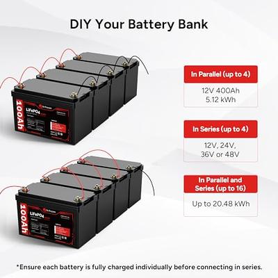 Timeusb 12.8V 100Ah Pro 1280Wh LiFePO4 Battery Built-in 100A BMS