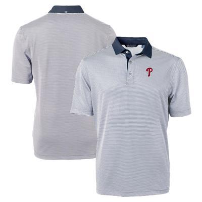 Atlanta Braves Stars & Stripes Cutter & Buck Virtue Eco Pique Micro Stripe  Recycled Mens Polo - Cutter & Buck