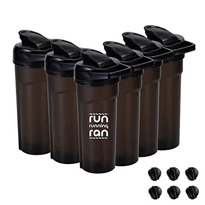 6 Pack Protein Shaker Bottle Bulk, 24oz Plastic Shaker Cups