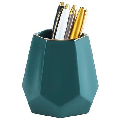 Better-way Makeup Brush Holder Decorative Make Up Brush Holder Ceramic Face Pen Holder Cute Stand Cosmetics Holder Organizer Pencil Cup Ceramic (Black Collar)