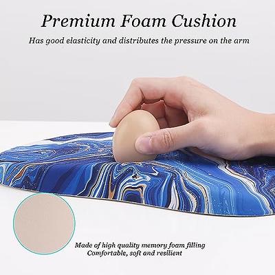 hueilm Ergonomic Mouse Pad Wrist Support,Pain Relief Mouse Pads with Wrist  Rest,Entire Memory Foam Mouse Pad with Non-Slip PU Base,Comfortable