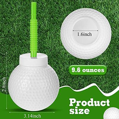 14 Oz Golf Ball Molded Cups with Straws