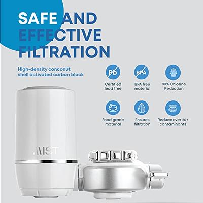 Faucet Mount Tap Water Filtration System Filter Replacement Cartridge  (2-Pack), BPA Free, Reduces Lead