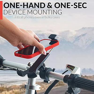 JOYROOM Motorcycle Phone Mount, Bike Phone Holder for Bicycle - 2023 Newest  Security Clamp - One Hand Operation Handlebar Phone Mount for ATV Scooter