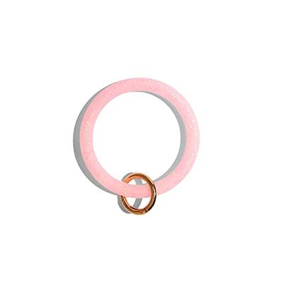 Heesch Bangle Key Ring Bracelet Keychain Key Ring Bracelet for Women,  Acetate Circle Keyring for Wrist