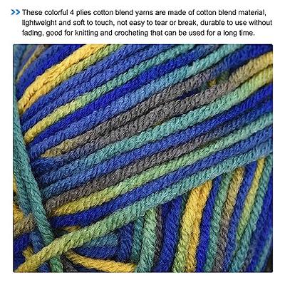  3x60g Yellow Yarn for Crocheting and Knitting;3x66m (72yds)  Cotton Yarn for Beginners with Easy-to-See Stitches;Worsted-Weight Medium  #4;Cotton-Nylon Blend Yarn for Beginners Crochet Kit Making