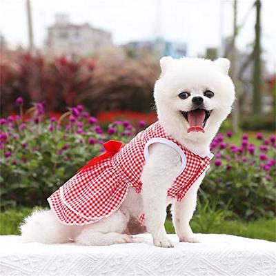Cute Girl Plaid Dog Dress