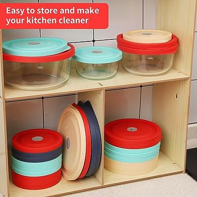 Replacement Lids for Pyrex 7201-PC 4 Cup, Silicone Round Storage