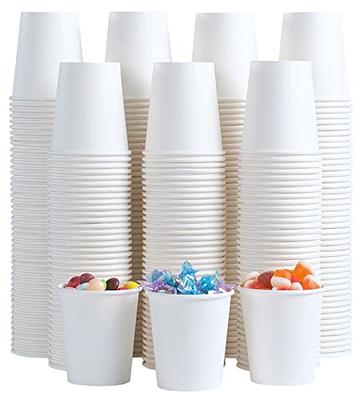 300 Count 3 oz. White Paper Cups, Small Disposable Bathroom, Espresso,  Mouthwash Cups