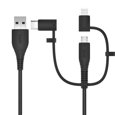 onn. 10ft USB to USB-C Cable, Black, Compatible with USB-C Devices 