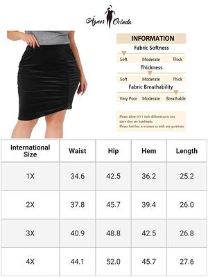 High Waist Ruched Pencil Skirt