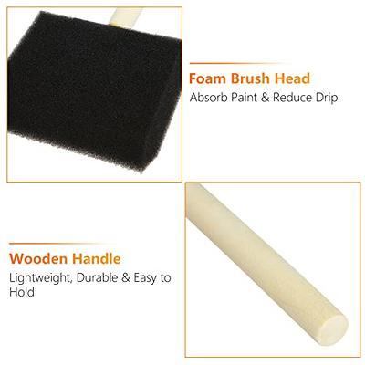 Foam Paint Brushes 4 Pcs Sponge Brushes Sponge Paint Brush with Wooden  Handle Foam Brushes for Painting Foam Brushes for Staining Paint Sponges Foam  Sponge Brush 